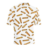 French fries potato pattern Men's All Over Print Polo Shirt