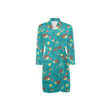 Hedgehog Pattern Print Design 01 Men's Long Sleeve Belted Night Robe