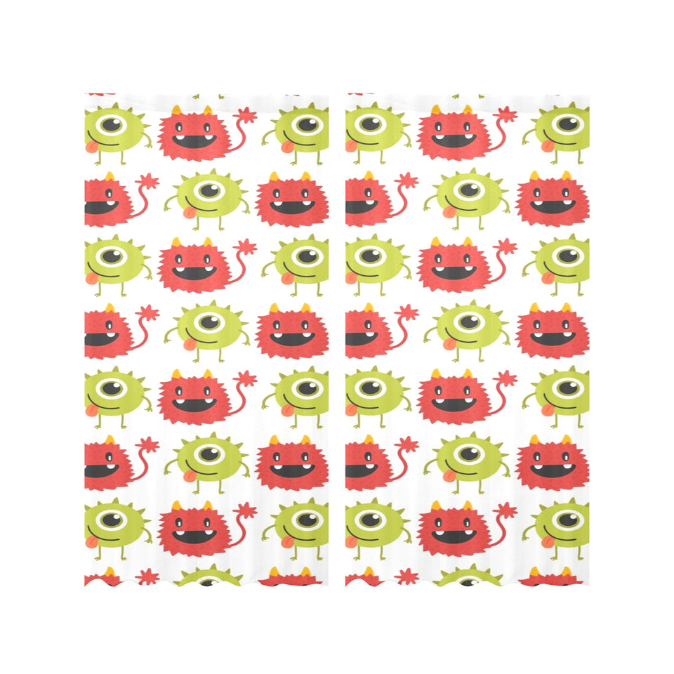 Alien Pattern Print Design 05 Gauze Curtain