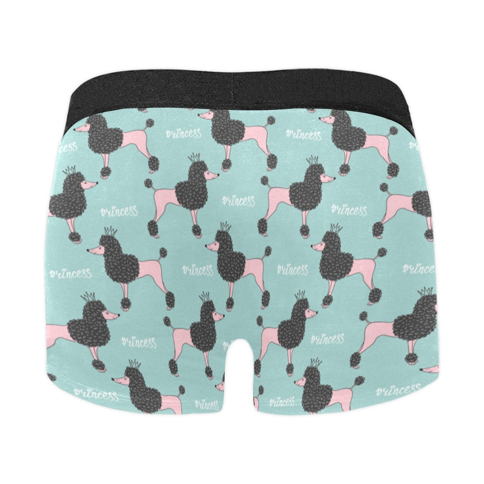 poodle dog green background Men's All Over Print Boxer Briefs Men's Underwear