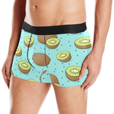 Kiwi blue background Men's All Over Print Boxer Briefs Men's Underwear