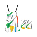 Darts Pattern Print Design 03 Chest Sexy Pleated Two Piece Swim Dress