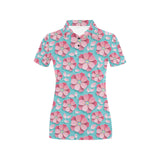 3D sakura cherry blossom pattern Women's All Over Print Polo Shirt