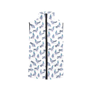 Pigeon Pattern Print Design 03 Men's Padded Vest