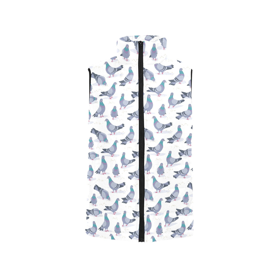 Pigeon Pattern Print Design 03 Men's Padded Vest