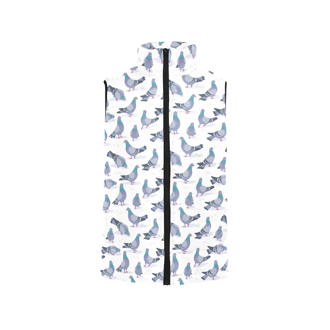 Pigeon Pattern Print Design 03 Men's Padded Vest