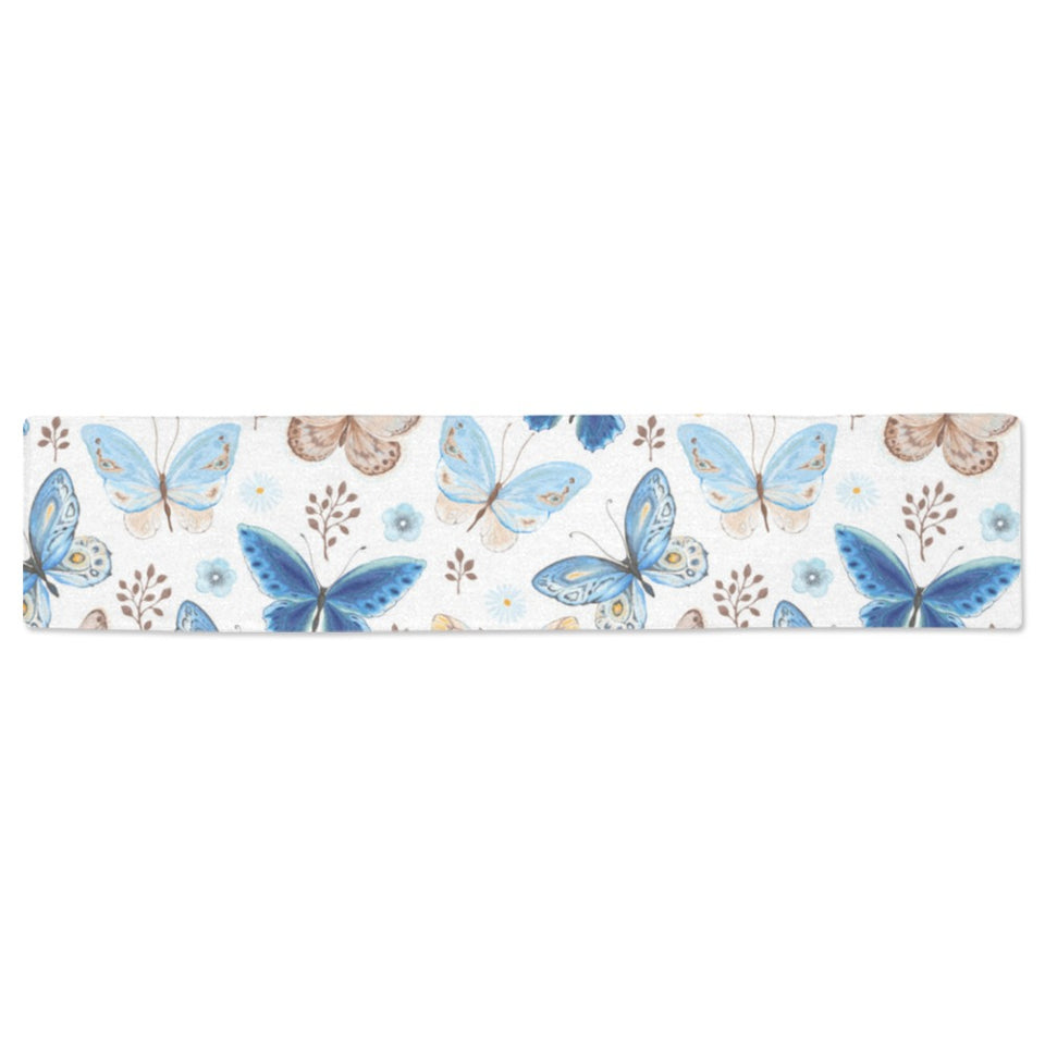 blue butterfly pattern Table Runner