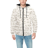 Chemistry Periodic Table Pattern Print Design 04 Men's Padded Hooded Jacket