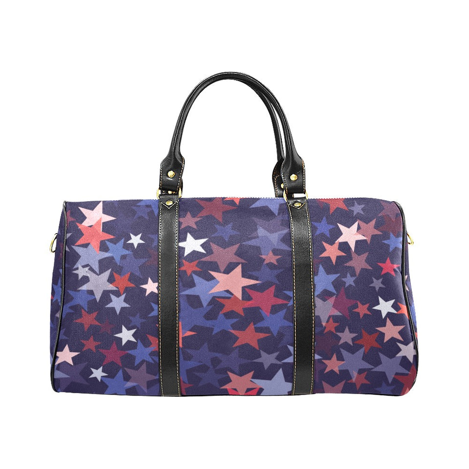 Red blue star pattern Travel Bag