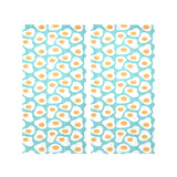 Fried Eggs Pattern Print Design 04 Gauze Curtain