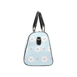 White cute pomeranian pattern Travel Bag