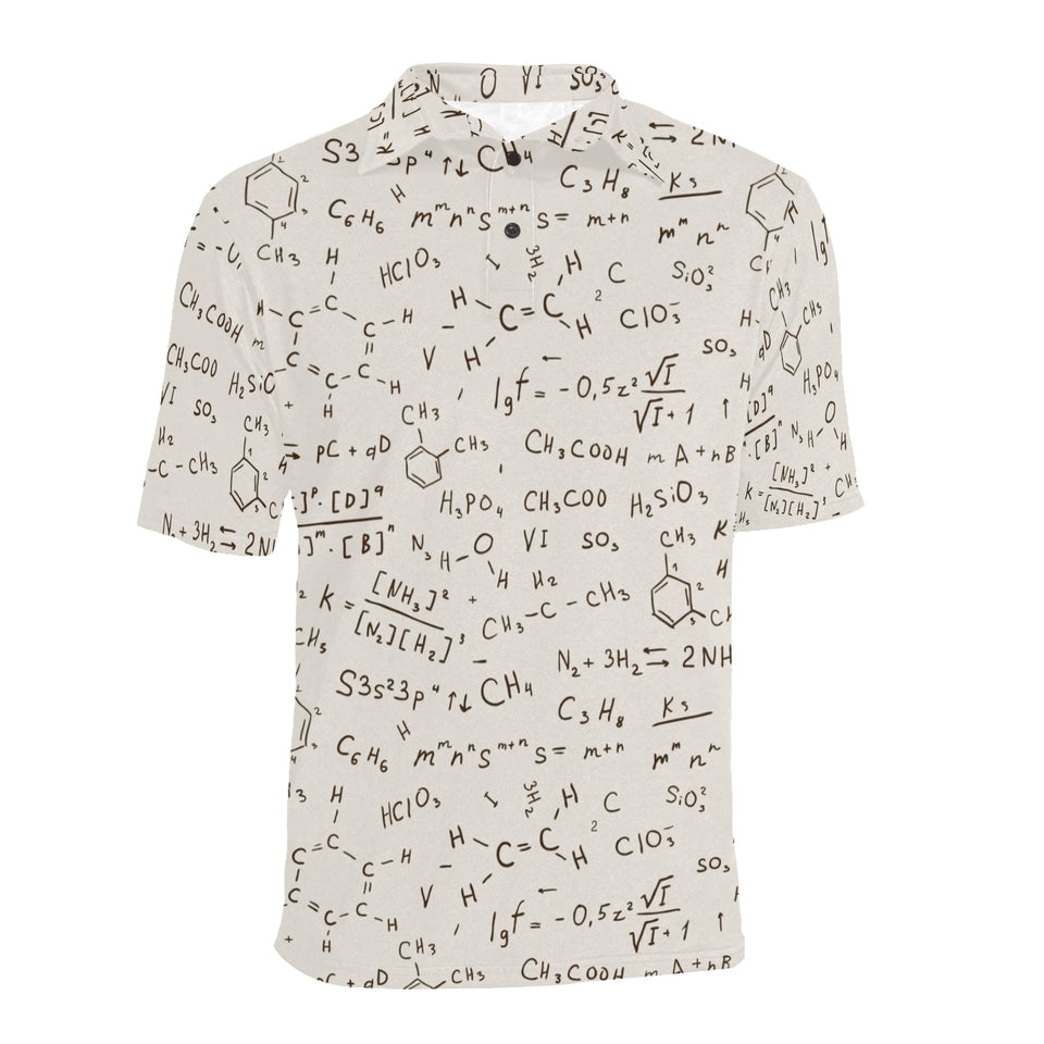 Chemistry Periodic Table Pattern Print Design 04 Men's All Over Print Polo Shirt