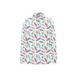 Surfboard Pattern Print Design 04 Women's Long Sleeve Polo Shirt