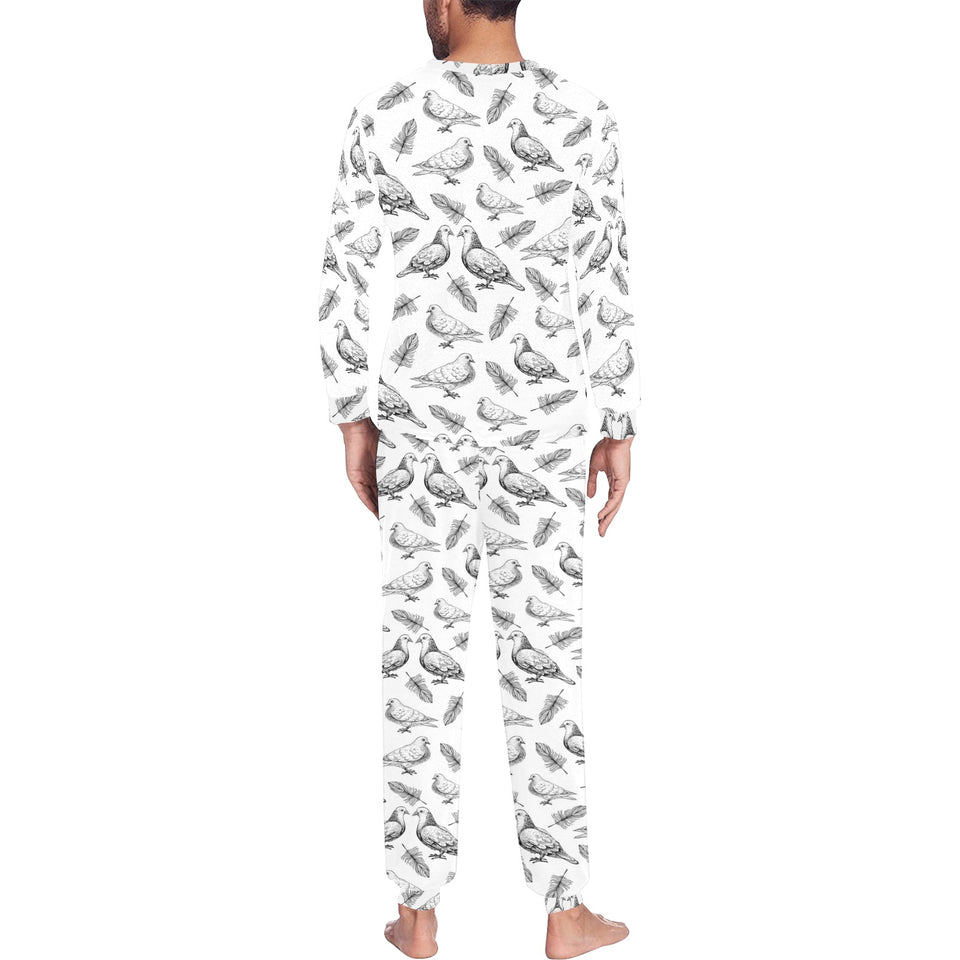 Pigeon Pattern Print Design 05 Men's All Over Print Pajama