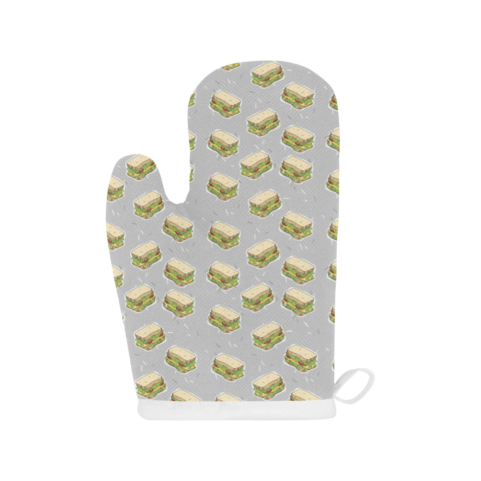 Sandwich Pattern Print Design 05 Heat Resistant Oven Mitts