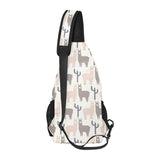 Llama Alpaca pattern All Over Print Chest Bag
