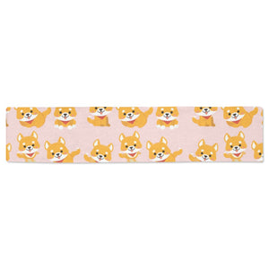 Cute shiba inu dog pattern Table Runner