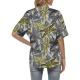 Hand drawn dragonfly pattern Women's All Over Print Hawaiian Shirt