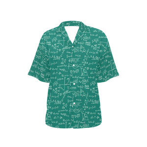 Math Pattern Print Design 01 Women's All Over Print Hawaiian Shirt