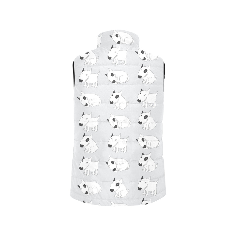 Bull Terrier Pattern Print Design 01 Men's Padded Vest