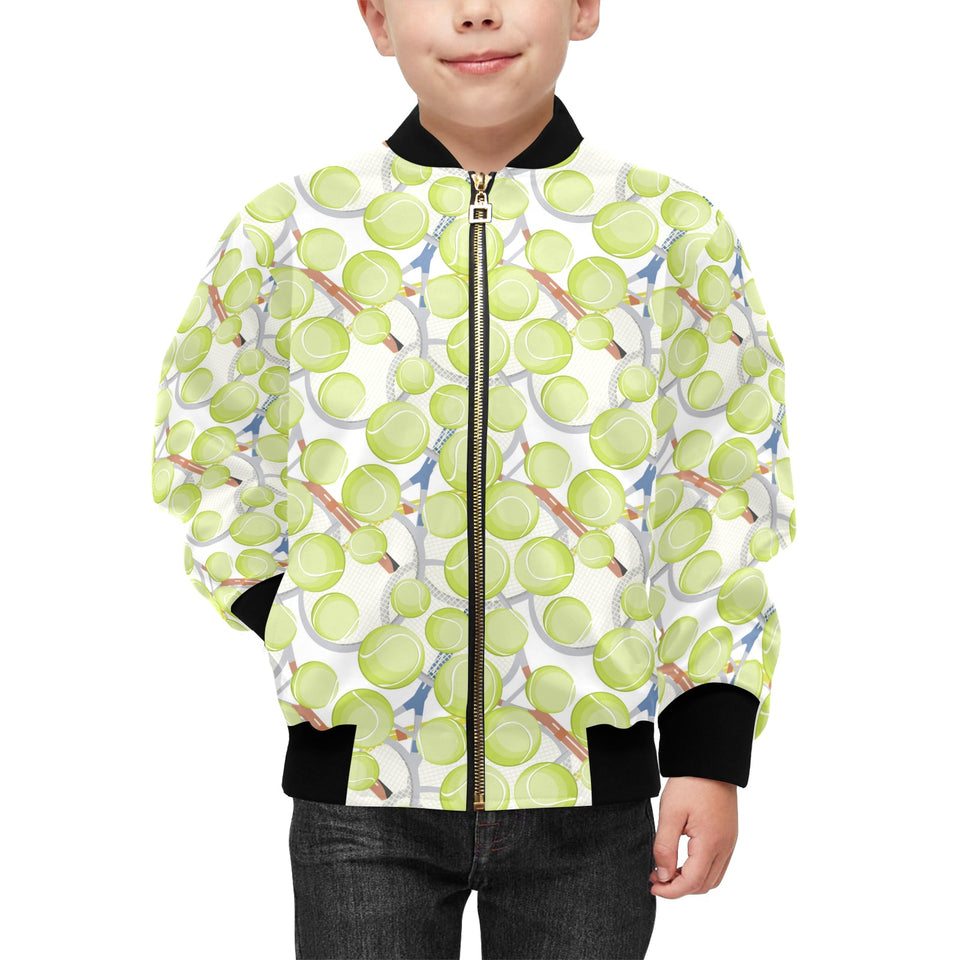Tennis Pattern Print Design 01 Kids' Boys' Girls' Bomber Jacket