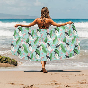 Pelican Pattern Print Design 01 Beach Towel