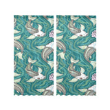 Koi Fish Carp Fish lotus pattern Gauze Curtain
