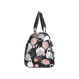 white swan blooming flower pattern Travel Bag