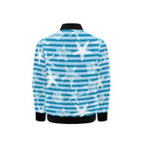 Starfish blue blackground Kids' Boys' Girls' Bomber Jacket