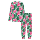 Watermelons tropical palm leaves pattern Women's All Over Print Pajama Set