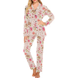 Swallow Pattern Print Design 01 Women's Long Pajama Set