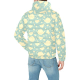 Tea pots Pattern Print Design 02 Men's Padded Hooded Jacket