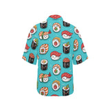 Cute sushi pattern Women's All Over Print Hawaiian Shirt