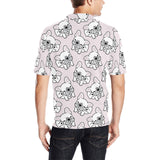 Cute french bulldog pattern Men's All Over Print Polo Shirt