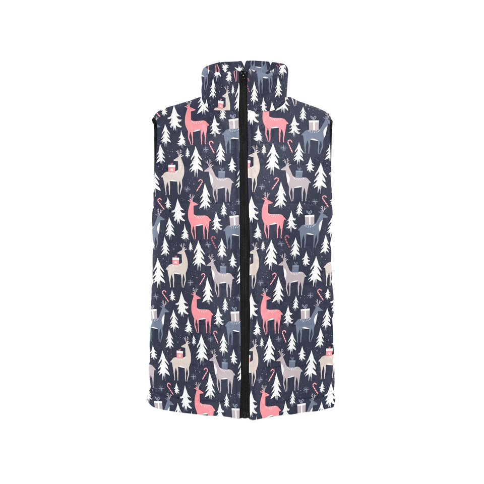 Deers Winter Christmas pattern Women's Padded Vest