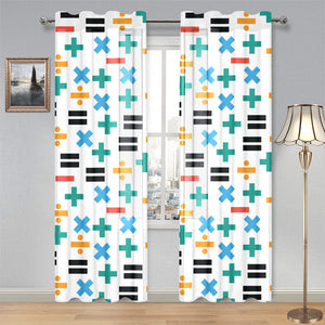 Math Pattern Print Design 05 Gauze Curtain
