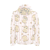 cute owl leaf Men's Padded Hooded Jacket