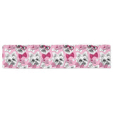 Yorkshire Terrier Pattern Print Design 03 Table Runner