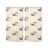 Cute Siberian Husky Gauze Curtain