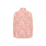 Snake lilies flower pattern Women's Long Sleeve Polo Shirt