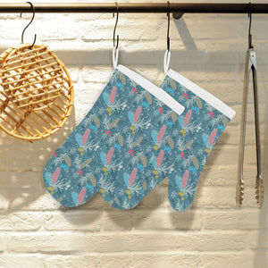 Squirrel Pattern Print Design 01 Heat Resistant Oven Mitts