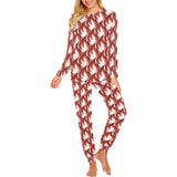 Fire flame symbol design pattern Women's All Over Print Pajama Set