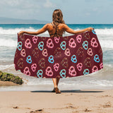 Pretzels Pattern Print Design 05 Beach Towel