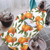 Oranges pattern background Blanket Robe with Sleeves