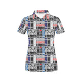 Skate Board Pattern Print Design 04 Women's All Over Print Polo Shirt