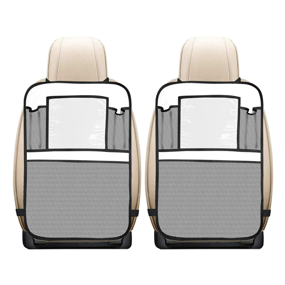 Pineapples pattern striped background Car Seat Back Organizer