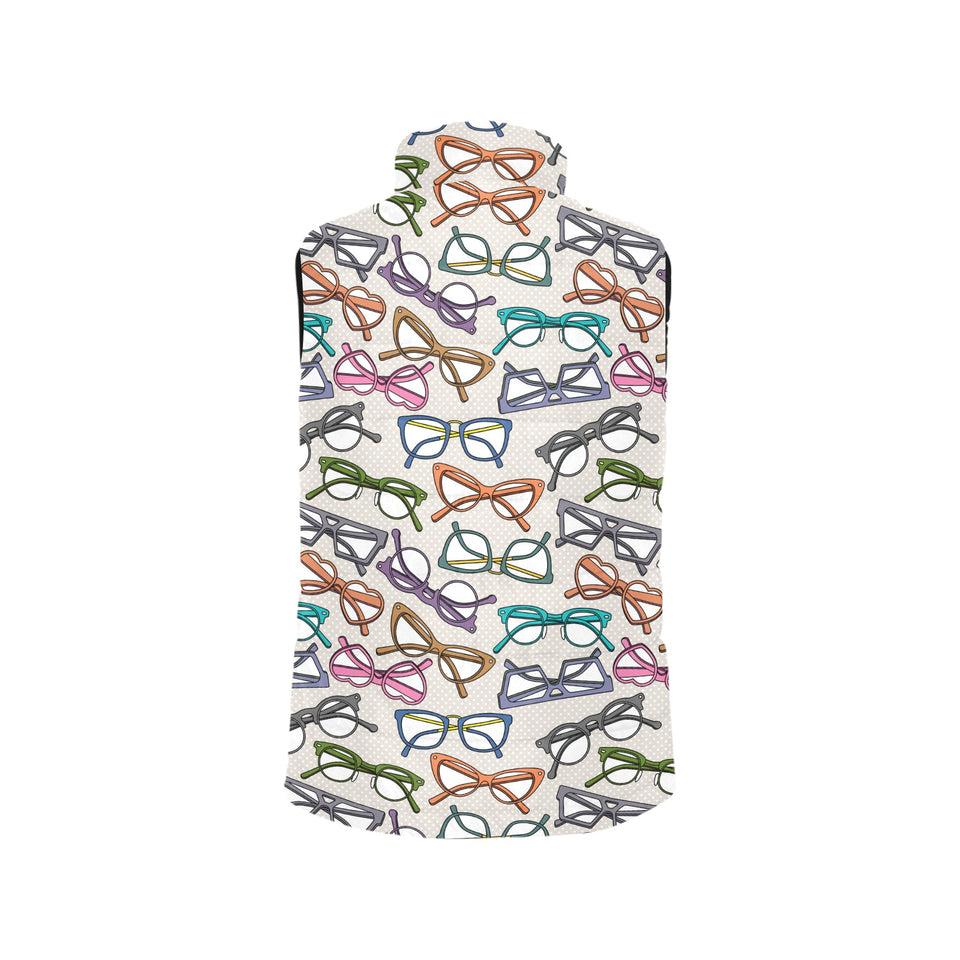 Sun Glasses Pattern Print Design 01 Women's Padded Vest