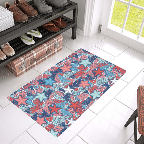 Hand drawn colorful starfish Doormat