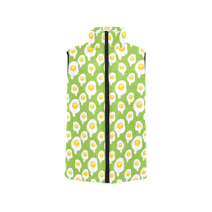 Fried Eggs Pattern Print Design 01 Women's Padded Vest