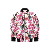 Toucan flower design pattern Kids' Boys' Girls' Bomber Jacket